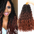 Ombre Gypsy Locs Crochet Braid Hair Wavy Goddess